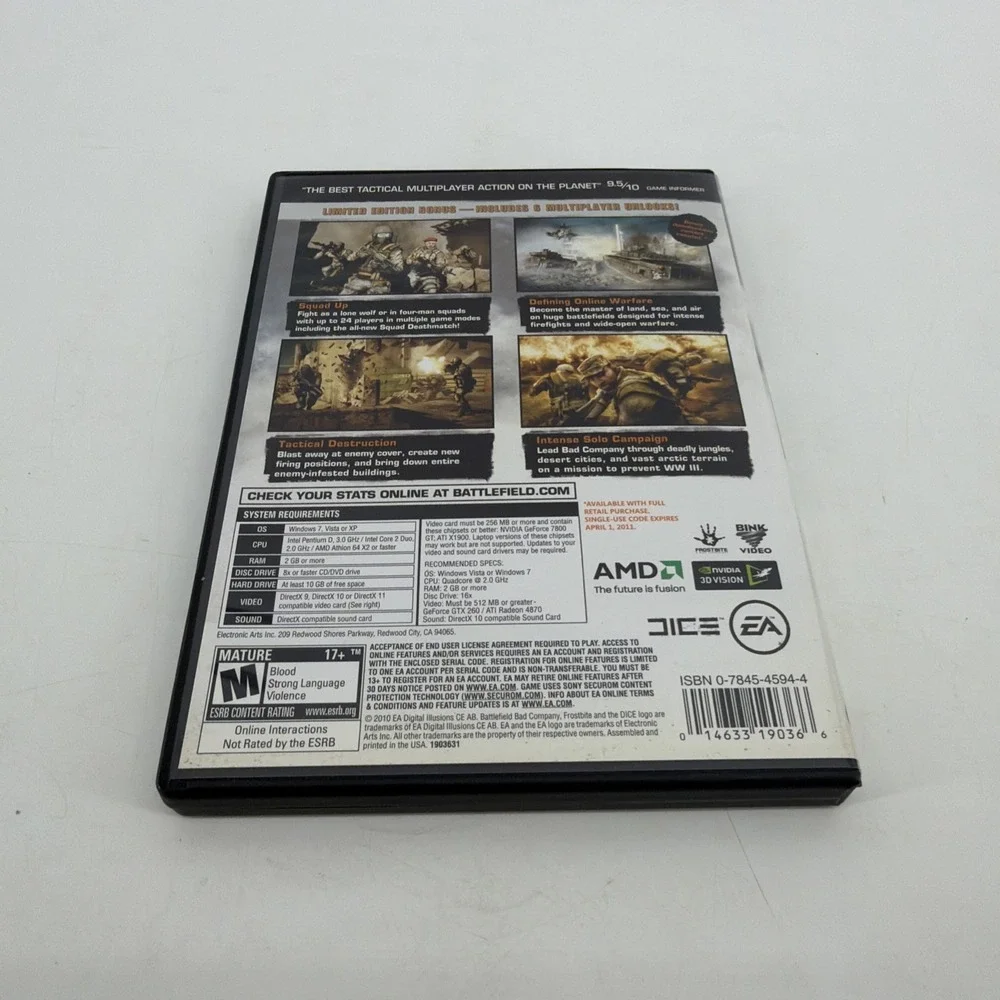 Battlefield: Bad Company 2 (PC, 2010) Limited Edition CIB
